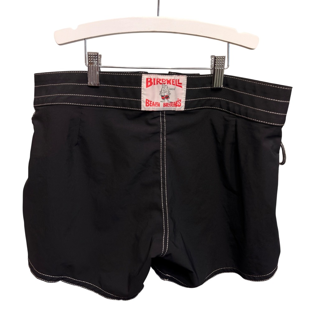 Birdwell Beach Britches Womens Black Board Shorts Contrast Stitch Size 6 USA - Picture 4 of 6